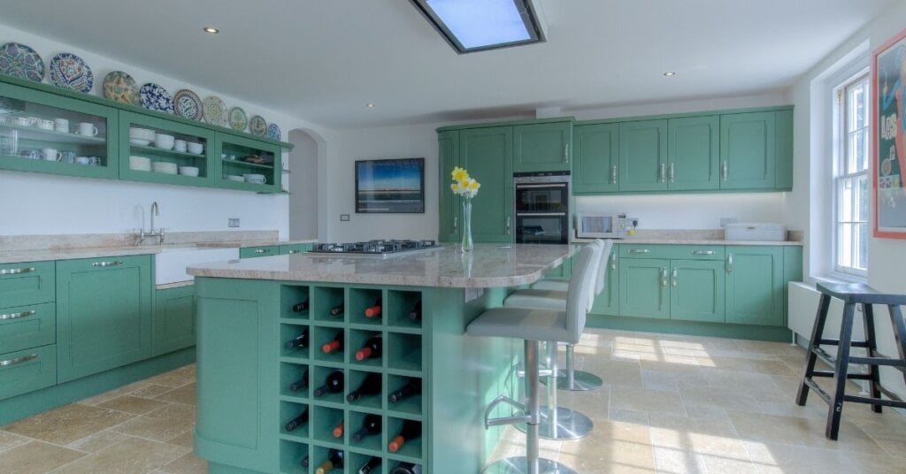 Green kitchen colour - kestrel kitchens