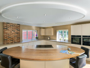 Social cooking space in this magnificent open-plan kitchen - Kestrel Kitchens