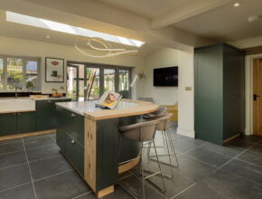 Green Kitchen design from Kestrel Kitchens