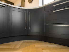 Curved cabinetry from Kestrel Kitchens