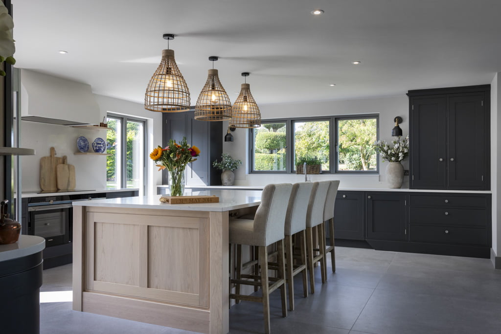 Open plan farmhouse kitchen