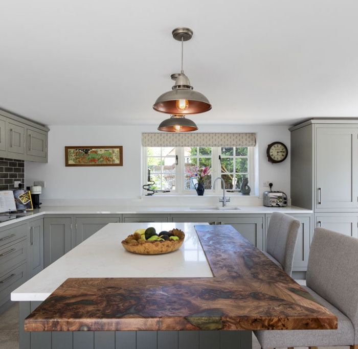 Traditional Kitchen with Contrast Island