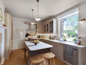 butcher's block centre island kestrel kitchens