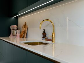 gold quooker tap kitchen renovation kestrel kitchens