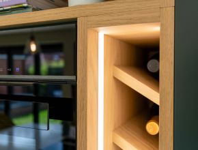 integrated wine rack with lighting kestrel kitchens