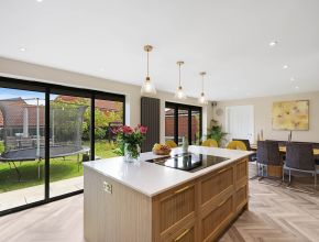 oak centre island from kestrel kitchens